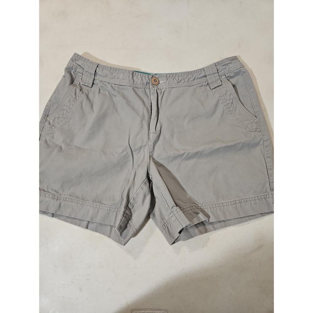 Natural Reflections Shorts Women's 10 Gray Outdoor Casual Cotton Stretch (1224